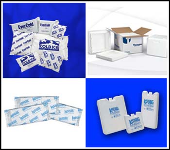 shipping refrigerant gel packs and foam bricks